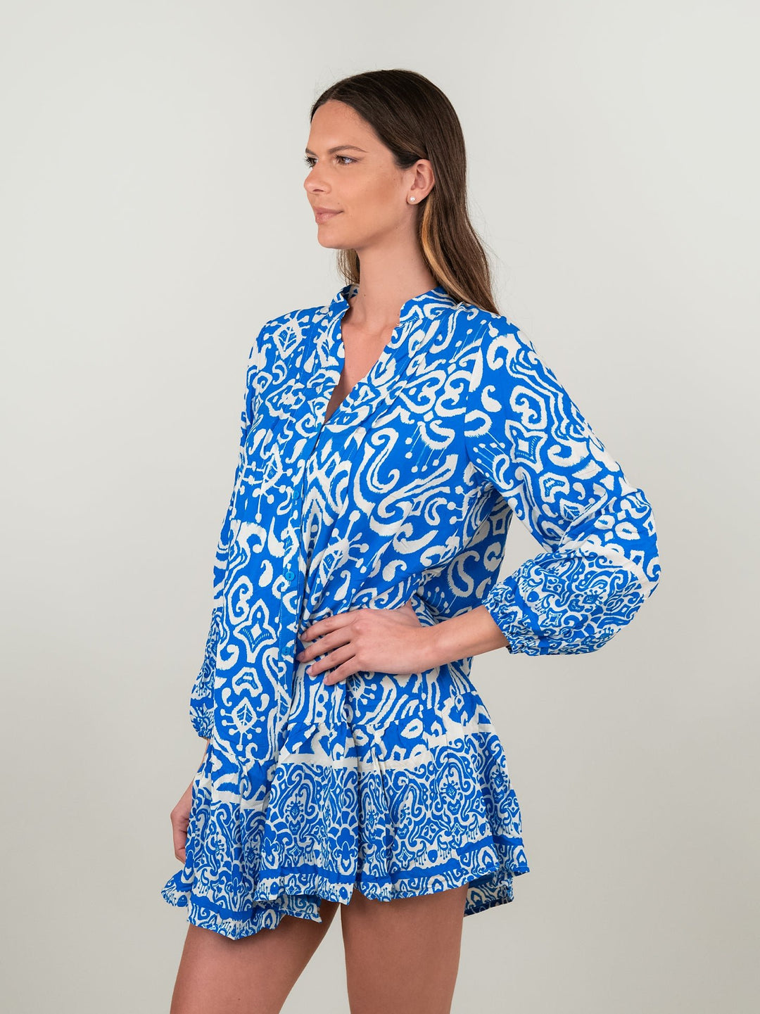 ABITO KAFTANO AZZURRO - ABITO DONNA - Andrea Morando Boutique - 