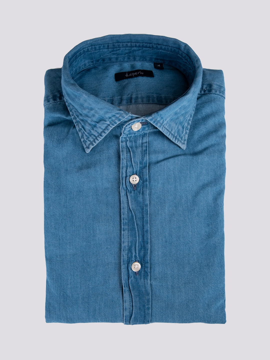 CAMICIA IN DENIM - CAMICIA UOMO - Andrea Morando Boutique - 