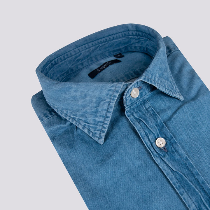 CAMICIA IN DENIM - CAMICIA UOMO - Andrea Morando Boutique - 