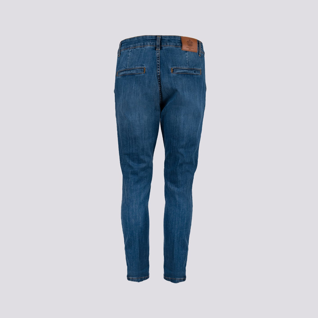 Jeans scuro Andrea Morando con tasca a filo - PANTALONE UOMO - Andrea Morando Boutique - 